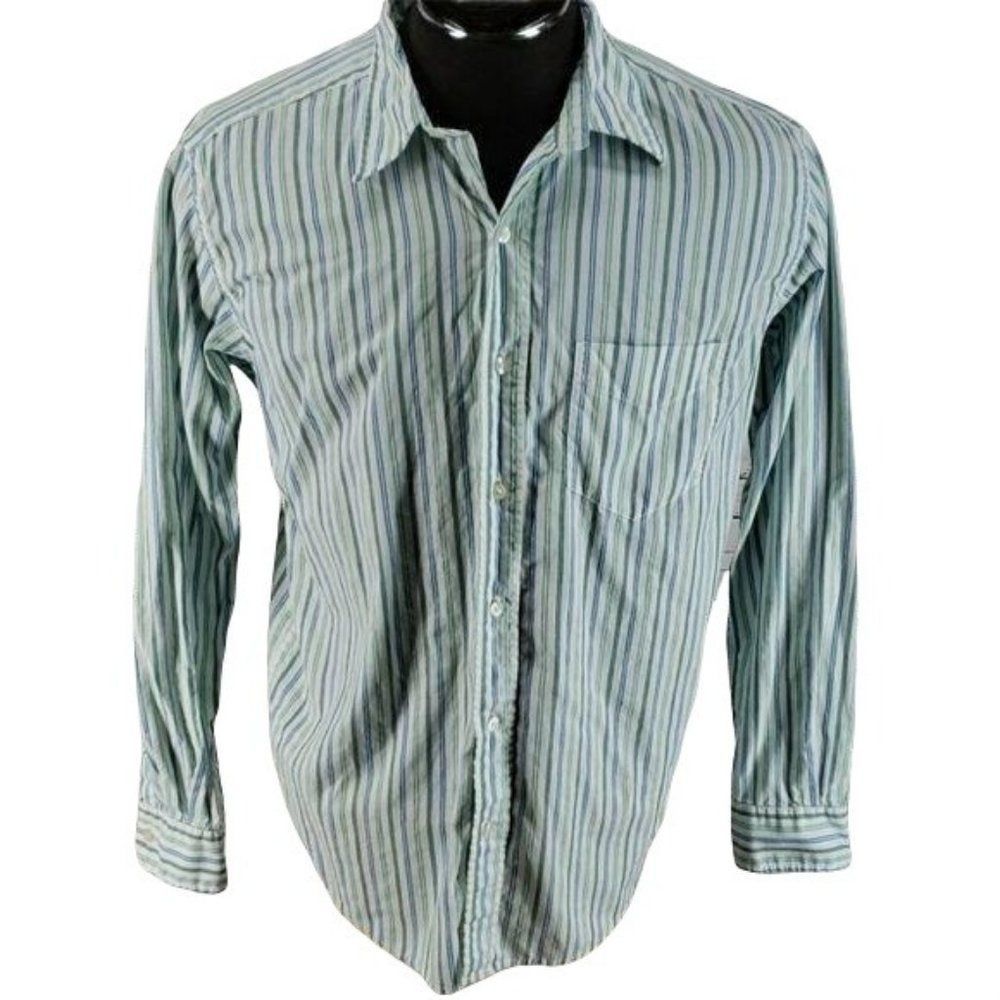 American Eagle Men's Striped Button Down Shirt Size Medium